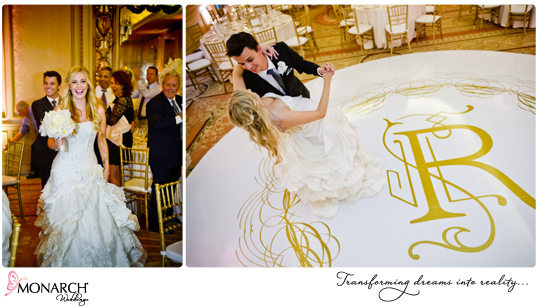 Custom-white-dancefloor-with-monogram-Westgate-hotel Custom-white-dancefloor-with-monogram-Westgate-hotel