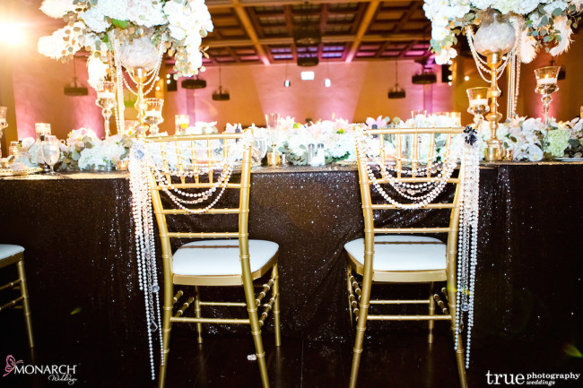Prado-at-Balboa-Park-wedding-gold-chiavari-with-pearl-decor Prado-at-Balboa-Park-wedding-gold-chiavari-with-pearl-decor
